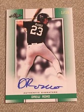 DREW ROMO 2019 Leaf Perfect Game NS Green Autograph #1/10 ROCKIES