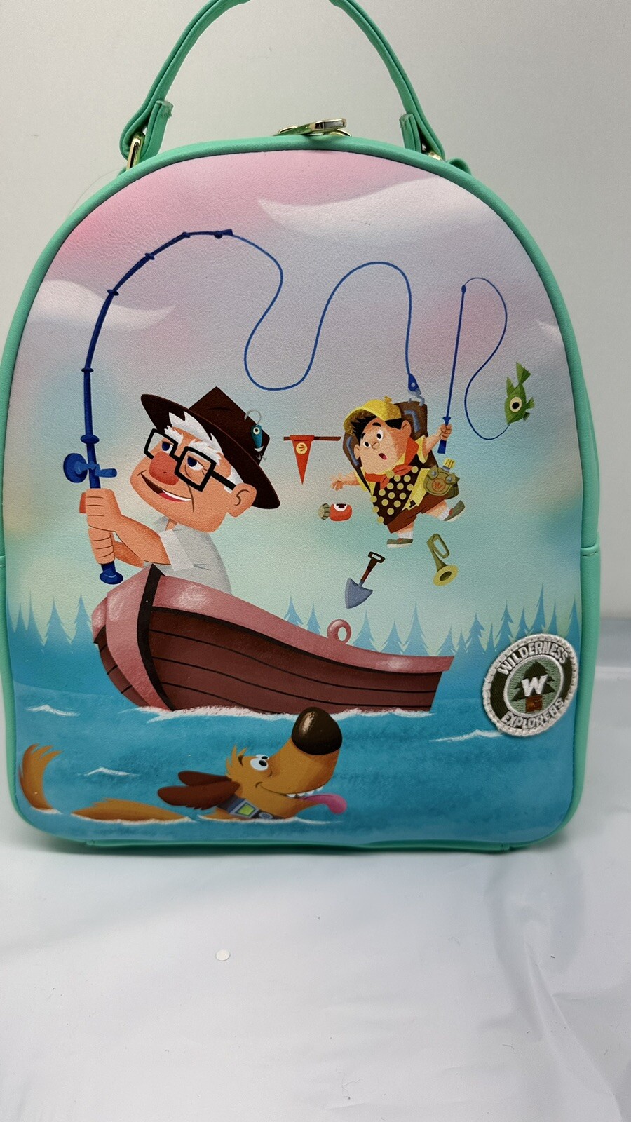 Disney Pixar UP Carl Russell Fishing Her Universe Mini Backpack