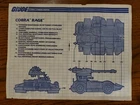 GI JOE COBRA RAGE VEHICLE BLUEPRINTS INSTRUCTIONS ORIGINAL