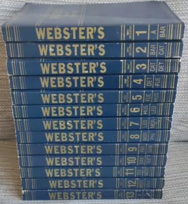 1990 Websters Family Encyclopedia Dictionary Complete 13 Paperbacks