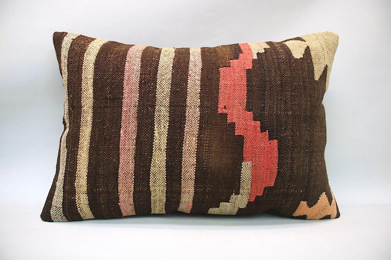 Kilim Sofa Pillow, 16x24 inc, Decorative Throw Pillow, Handmade Vintage Pillow