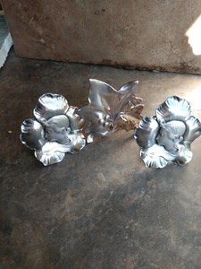Set of three antique WMF 1900s menu holders