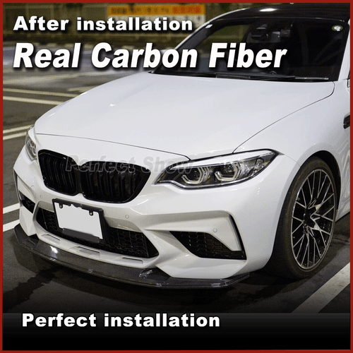 Spoiler anteriore in carbonio labbro per BMW Serie 2 Coupè F87 M2 Competition 18-20 - Foto 2 di 12