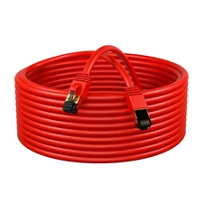Cat8 SFTP Supe Speed Ethernet Patch Cord 40Gbps Wire Red 0.5FT- 75FT Pack LOT