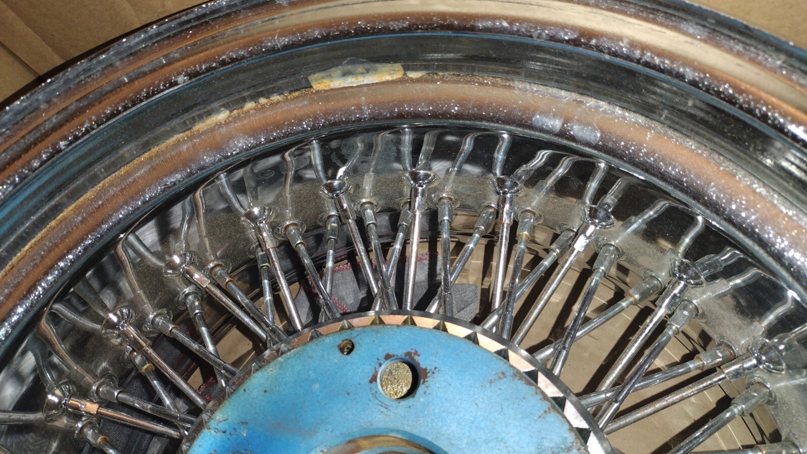 1 zenith Wire Wheel Single Casted 15x8 Reverse 72 Spoke X Lace Kanted ...