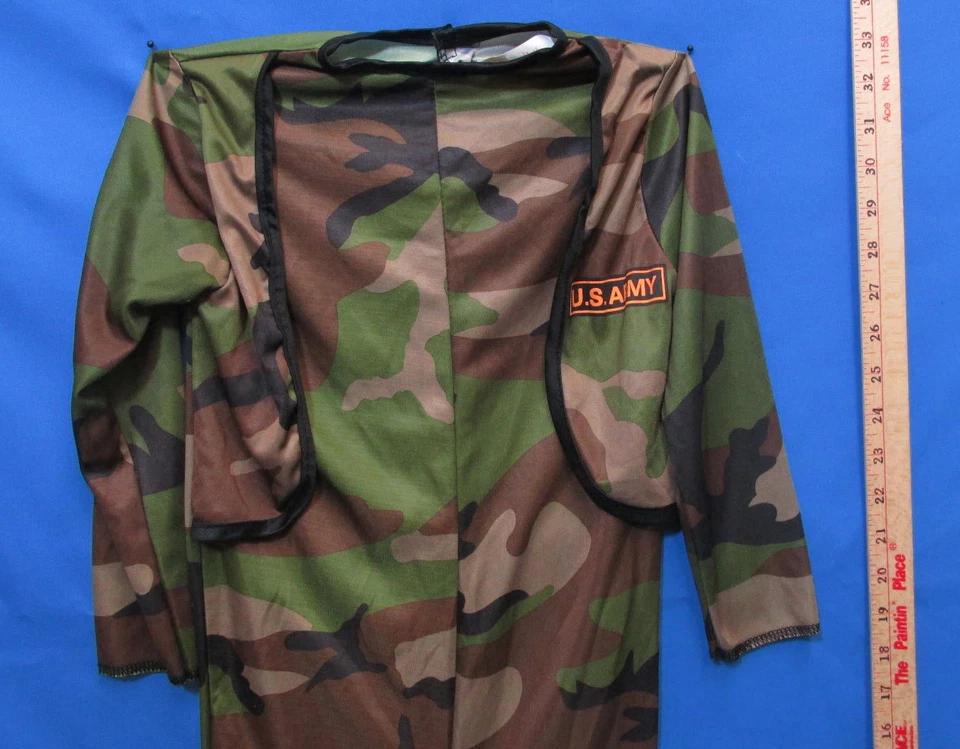 Halloween Costume Jumpsuit Soldier GI Joe USA Army Camo Camouflage S/M 1 Piece - Image 2 of 3