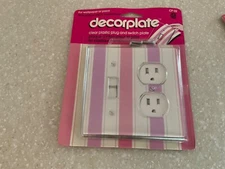 Decorplate Clear Plastic Light Plate cover Single Switch Outlet Wallpaper CP-02
