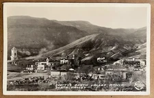 RPPC Death Valley Ranch Birds Eye View Real Photo California Postcard 1920s