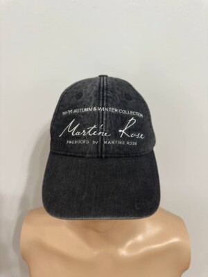 Martine Rose キャップ Martine Rose Signature Denim Cap Hat Washed Black | eBay