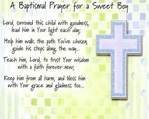 Catholic print picture- BAPTISMAL PRAYER BOY- 8" x 10" ready to be ...