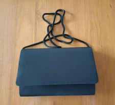 BLACK CLOTH CLUTCH OR SHOULDER BAG ~ Magnetic Closure