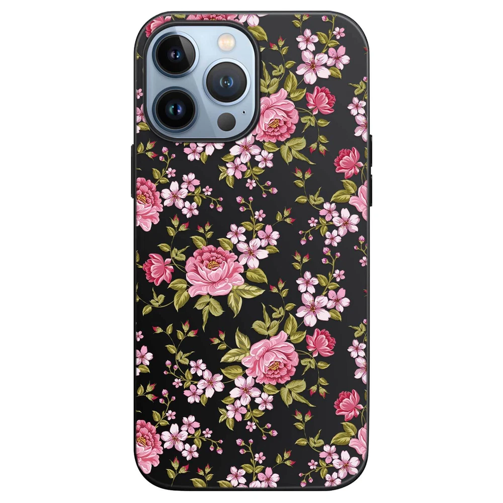 Phone Case For Apple iPhone 14 Pro Max 13 12 15 Flower Lace Protective TPU Cover