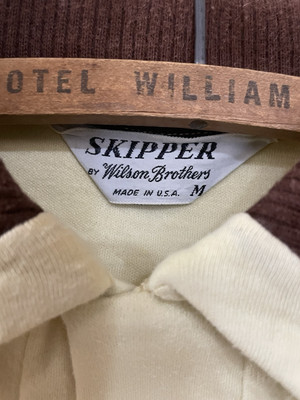 Vintage 40s 50s Skipper Wilson Brothers Short Sleeve Shirt Knit M