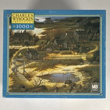 NEW Rare MB Puzzle Charles Wysocki Americana Olde Nantucket 1000pc Jigsaw Puzzle