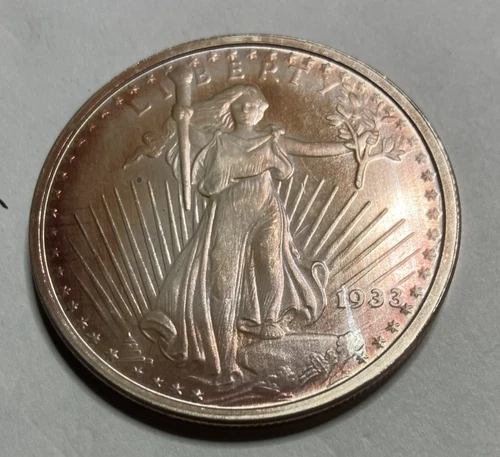 TONED Saint Gaudens Silver Round 1 oz .999 Silver