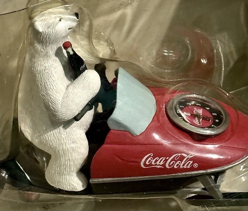 1999 Coca-Cola Brand Collectible Polar Bear Snowmobile Mini-Clock - NEW - Picture 14 of 14