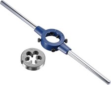 Round Die Stock Handle Wrench Set 1/2-20 UNF Threading Die 38mm 1-1/2" Die