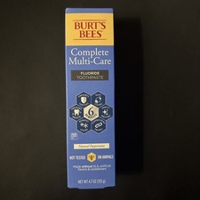 BURT'S BEES COMPLETE MULTI-CARE FLUORIDE TOOTHPASTE PEPPERMINT EXP Aug2026