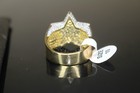 ESTATE: STAR big 2.6ct Lab VVS1 Sim Diamond Ring Men's HEAVY 9grams Size 10 — photo 4