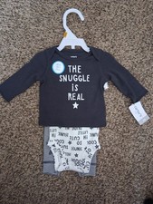 NWT Carter's Baby 3 Piece Outfits Set Newborn Long Sleeve Shirt, Bodysuit, Pants