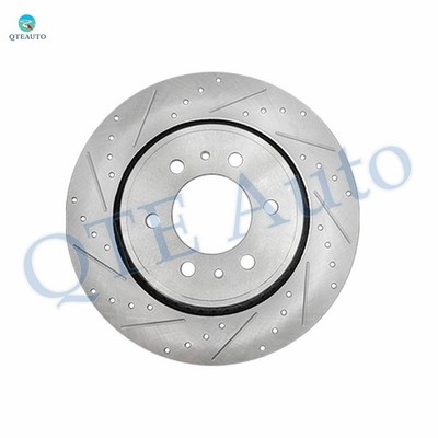 Front 1P R 350mm Drilled Slotted Brake Disc Rotor To 2014-2021 Lincoln Navigator