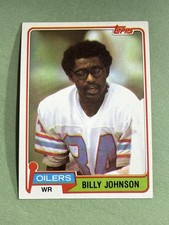 Billy Johnson 1981 Topps Houston Oilers #518 FF67