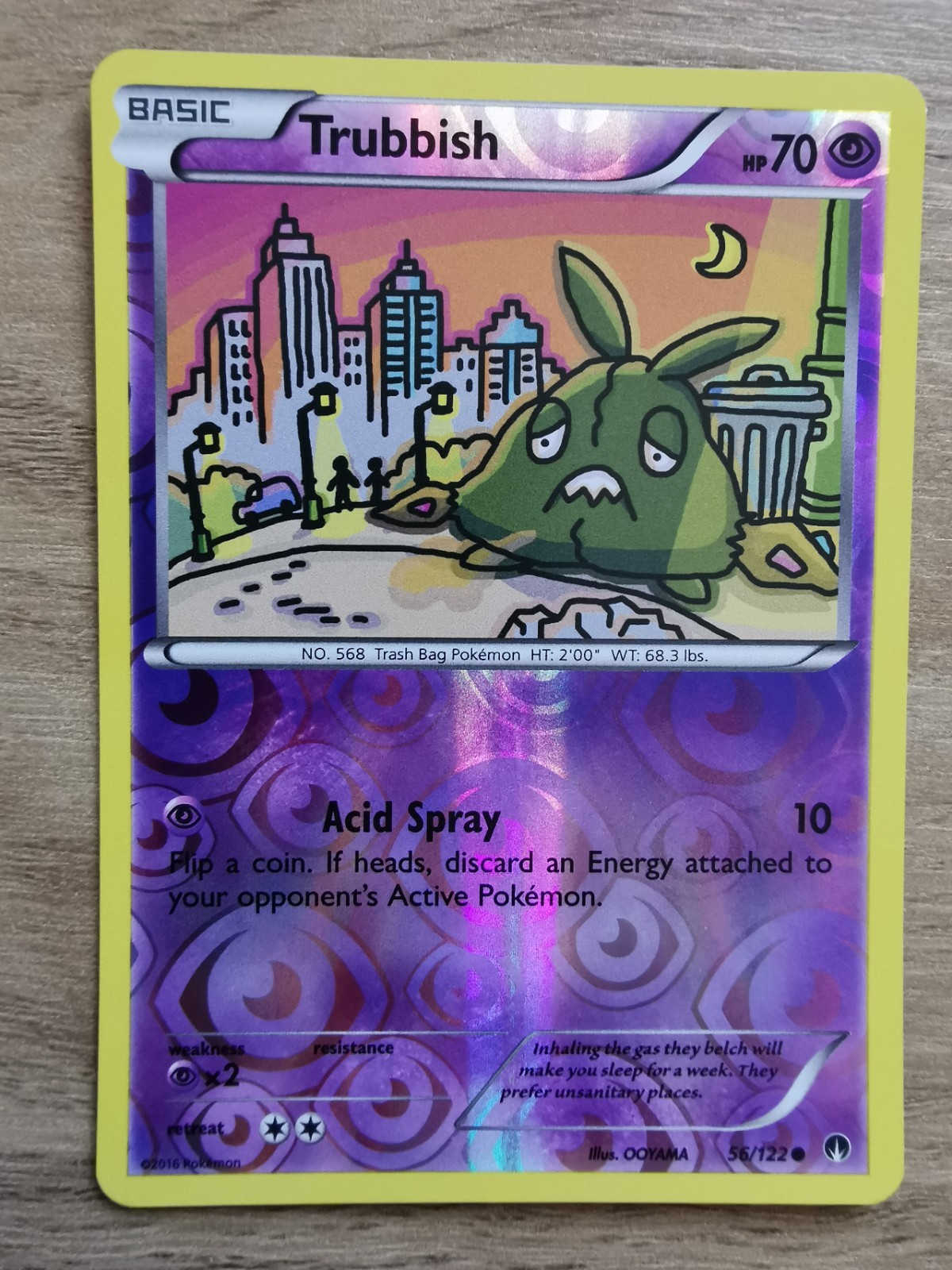 Pokemon Trubbish Card 56/122 XY Breakpoint Reverse Holo NM Condition 