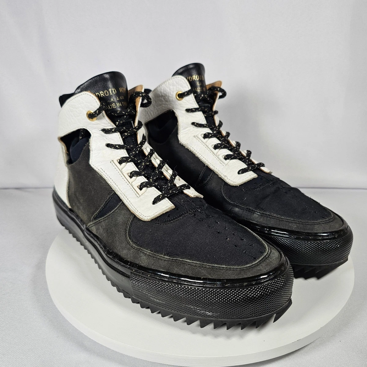 Android Homme Men\'s High Top Sneaker Leather Black US 10 Designer European (S08) Android HOMME - returns with the Oversized Loafer in Black  main image 4