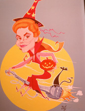 LMP79-171 1960s TV Sitcom Bewitched Illustration Orig 35mm COLOR SLIDE