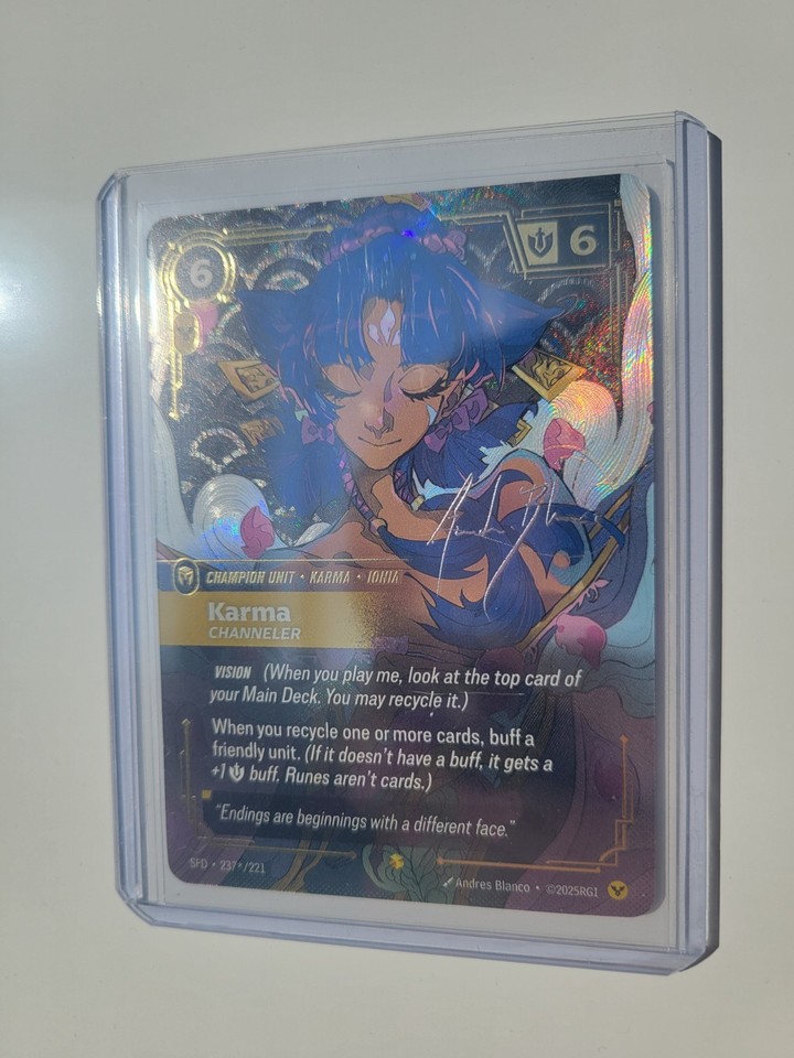 Karma Channeler Riftbound Spiritforged Overnumbered 237/221 Signature ...