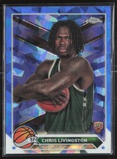2023-24 Topps Chrome Sapphire Chris Livingston Milwaukee Bucks #46 RC