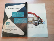 Betriebsanleitung Volkswagen VW  Käfer Limousine und Cabriolet 05.1962