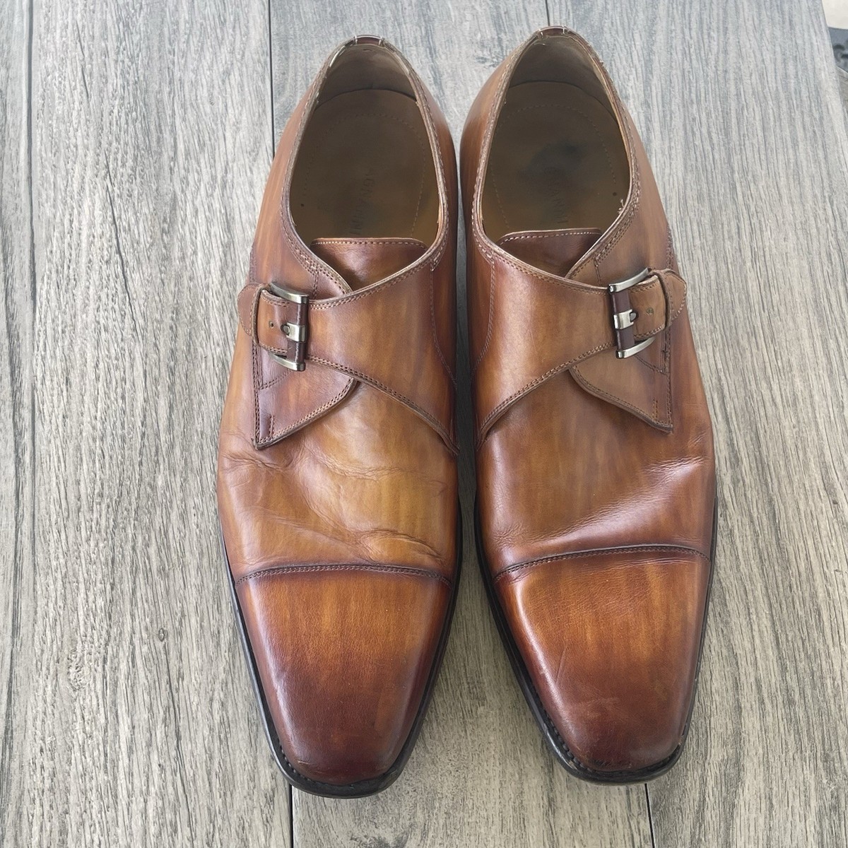 Magnanni Marco II Monk Strap Dress Shoes Men 11.5 M Brown  display picture 1