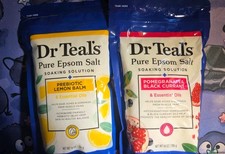 Dr Teal's Epsom Salt  Shea Sugar Scrub Set Lemon Balm Pomegranate Black Currant