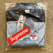 Supreme Jordan Tricot Track Jacket FW24 Light Blue Size LARGE - BRAND NEW