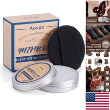 All-Natural Leather Conditioner 3.52 Oz with Sponge - Softens  Restores