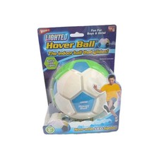 Lighted Hover Ball Blue Green Indoor Soccer Toy w/ LED Lights NEW SEALED