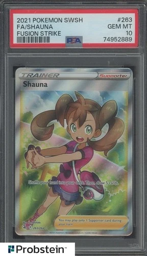 2021 Pokemon SWSH Fusion Strike #263 FA Shauna PSA 10 GEM MINT
