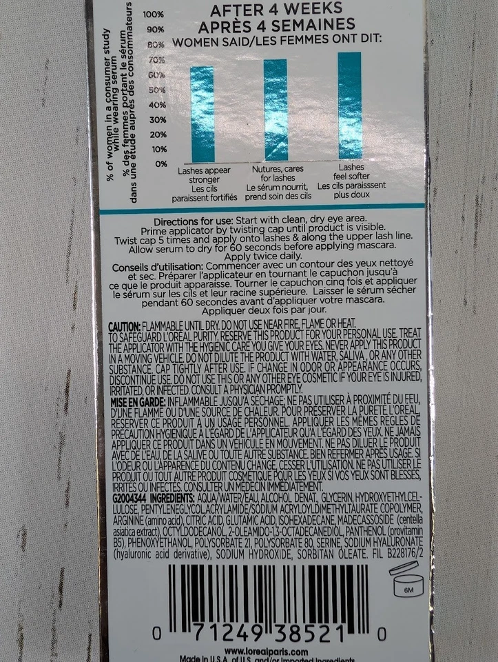 L'Oreal Paris Eyelash Serum Solution With Lash Caring Complex - Image 4 of 4