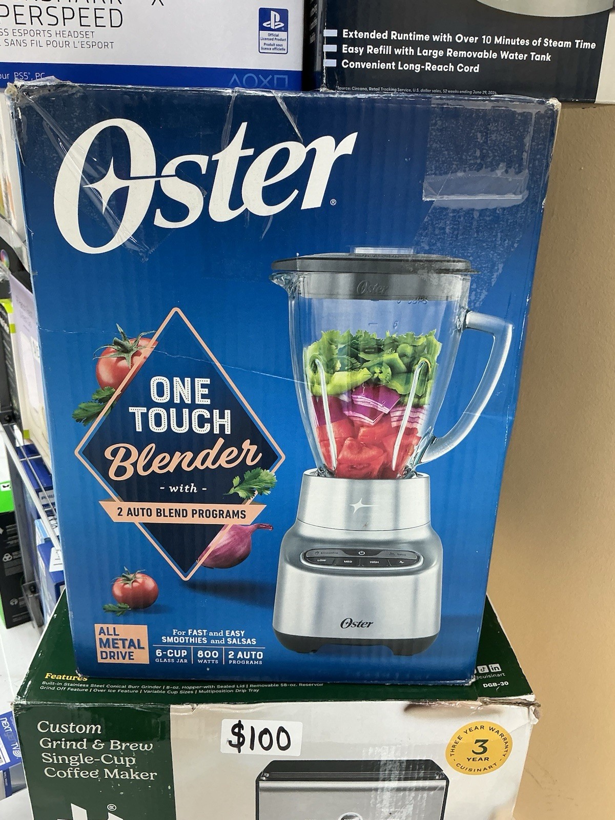 Oster One Touch Blender 800W All Metal Drive 2 Programs Glas