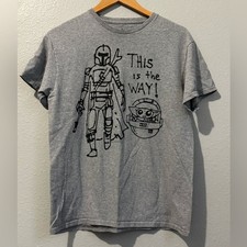 Small Star Wars Mandalorian baby Yoda T-shirt - Men's T-shirt