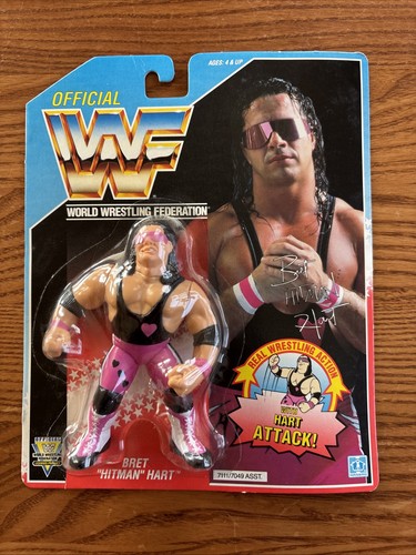 Hasbro Series 4 WWF Hitman Bret Hart 1992 Wrestlin...