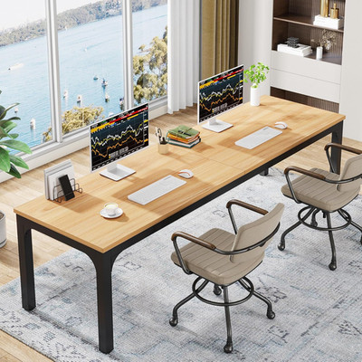 Extra Long 78.7'' Double Desk for 2, Ideal Home Office Workstation