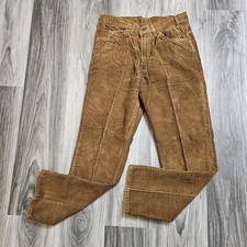Vintage 1960s Levi's Big E Women's Corduroy Pants Talon Zip Straight Leg 28x27.5
