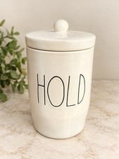 Rae Dunn  HOLD  ceramic jar with lid 6  