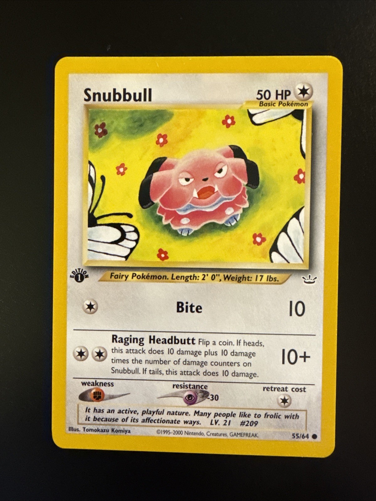 Snubbull 1st Edition Common Neo Revelation 55/64 Pokemon