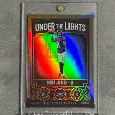 2020 Panini Legacy Under the Lights Lamar Jackson #UL-LJ Bronze Prizm /100