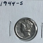 1944-S Mercury Dime Silver 10 Cent, *ACTUAL COIN SHOWN IN PHOTOS.