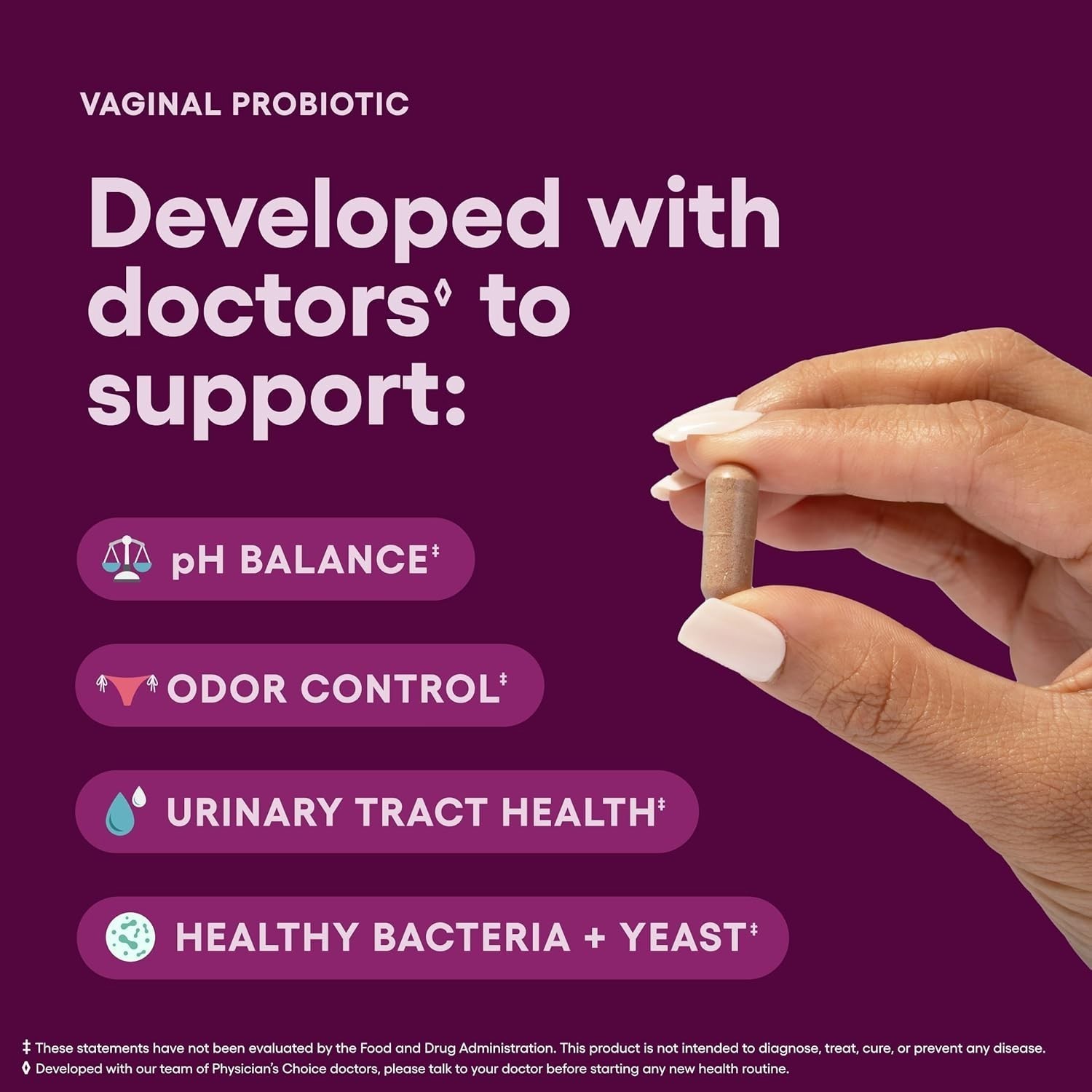 Physician's Choice Vaginal Probiotic for Women - Support Vaginal PH Balance