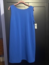 Alyx Dress Size 14P knee Length Royal Blue Sleeveless Career Wear Solid